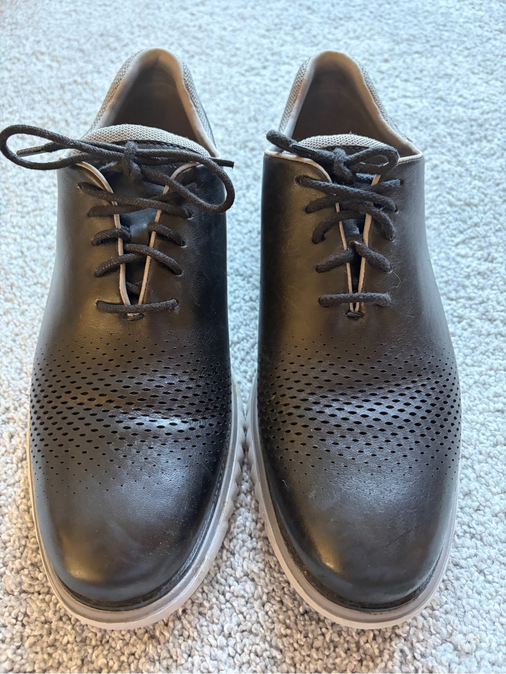Cole Haan 2.Zerogrand Laser Wingtip Oxford Shoes in Black - Men’s 12M